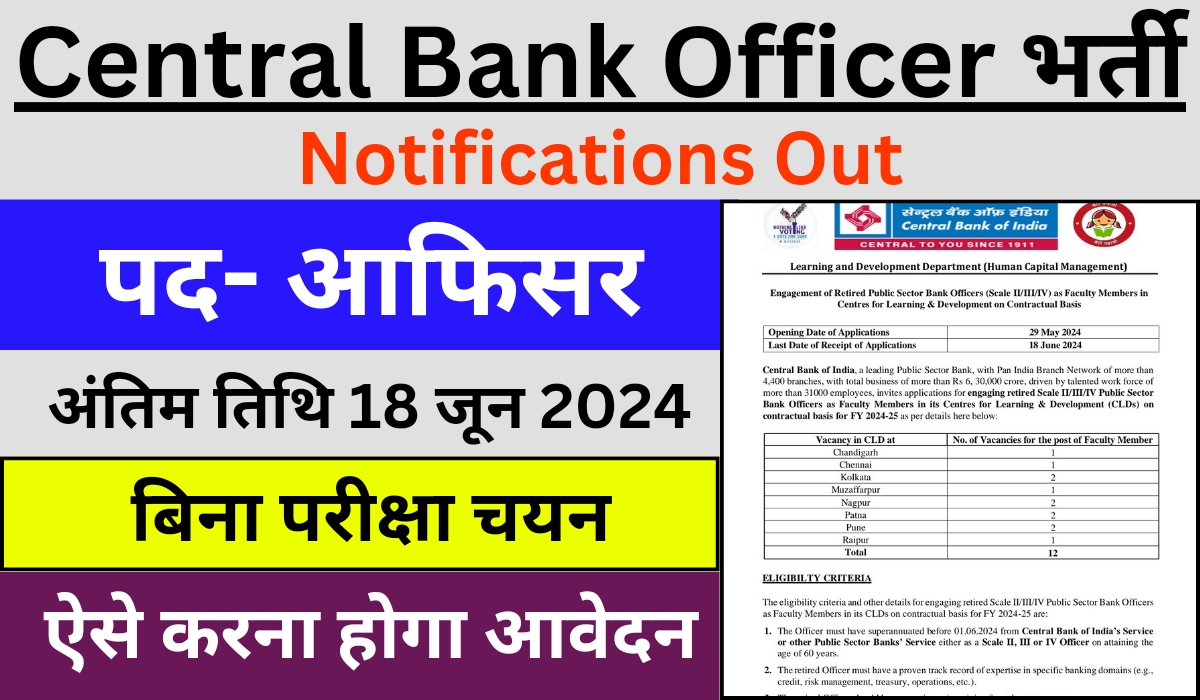 Central Bank Officer Recruitment