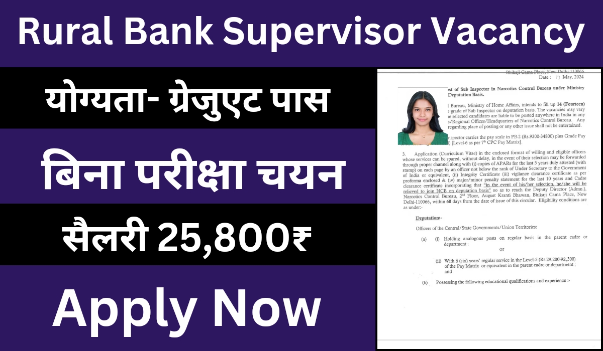 Rural Bank Supervisor Vacancy