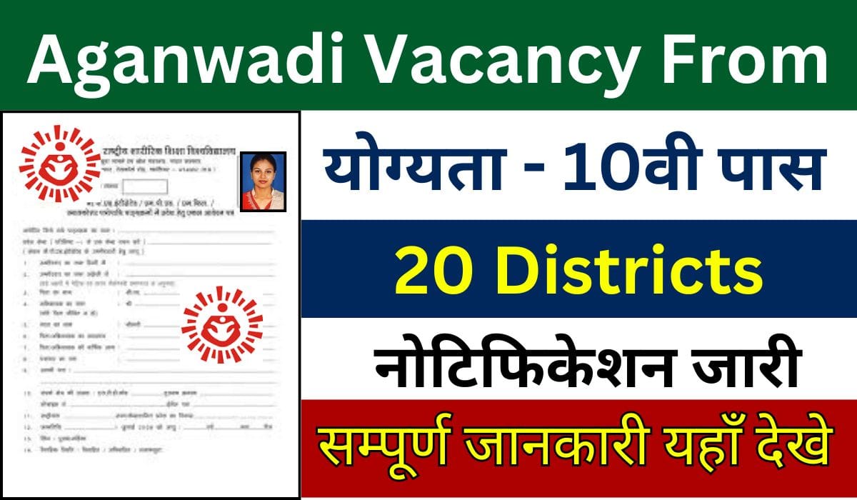 Aganwadi Vacancy From 20 Districts 10th Pass