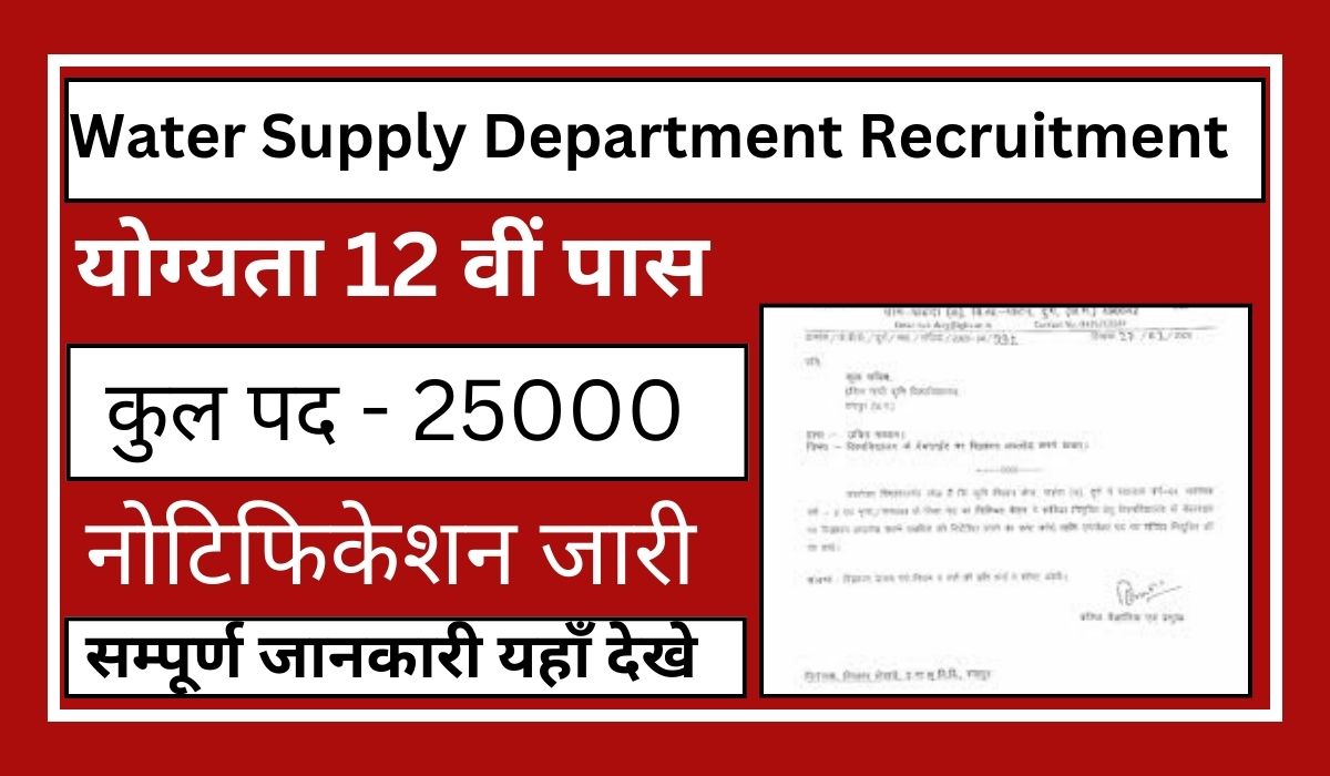 Water Supply Department Recruitment