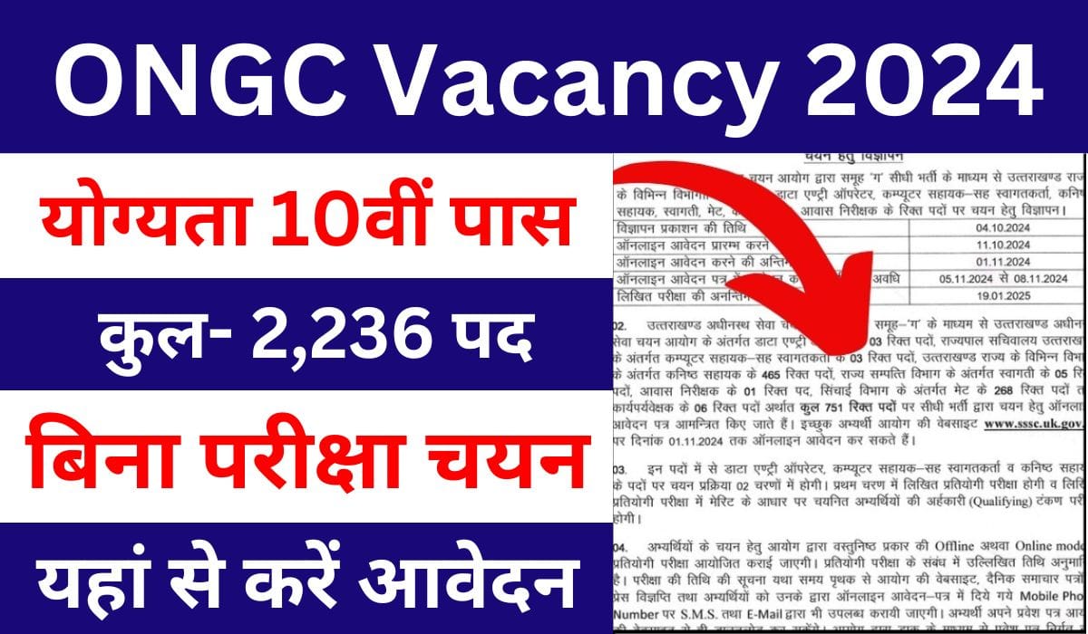 ONGC Vacancy 2024