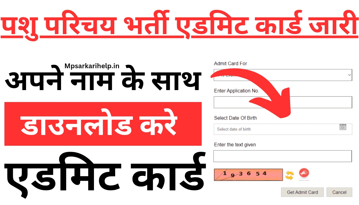 RSMSSB Pashu Parichar Admit Card 2024