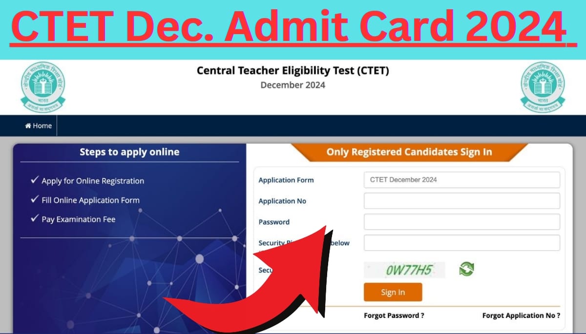 CTET Dec. Admit Card 2024